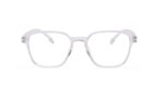 Mat White Transparent Full Rim Square