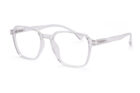 White Transparent Full Rim Square