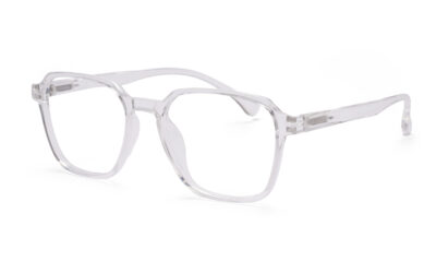 White Transparent Full Rim Square