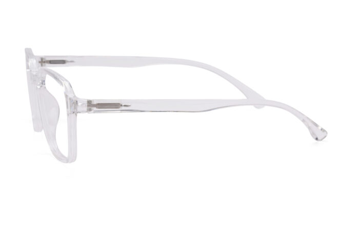 White Transparent Full Rim Square