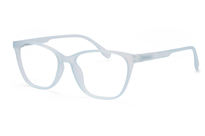 Mat Light Blue Transparent Full Rim Square