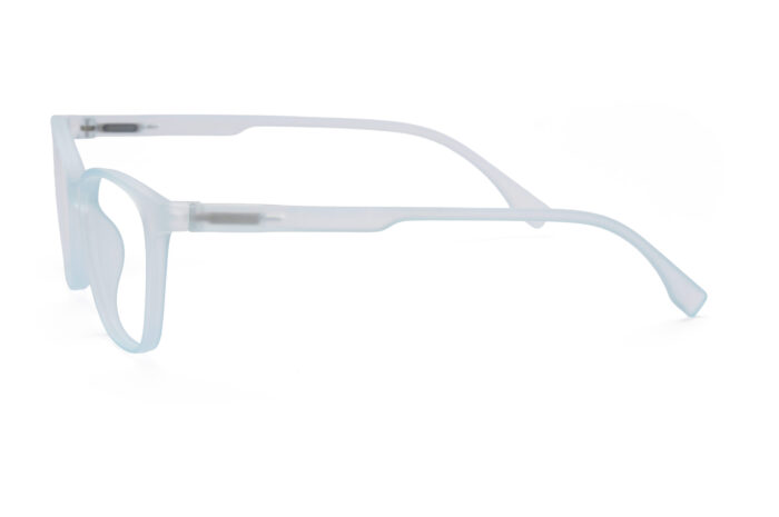 Mat Light Blue Transparent Full Rim Square