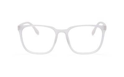 Matte Gray Transparent Full Rim Square