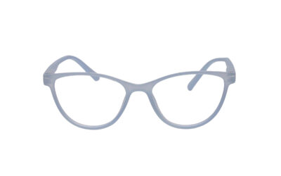 Matte Blue Transparent Cate Eye
