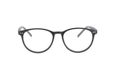Black Transparent Round Full Rim
