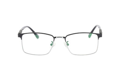 Full Rim Silver with Black