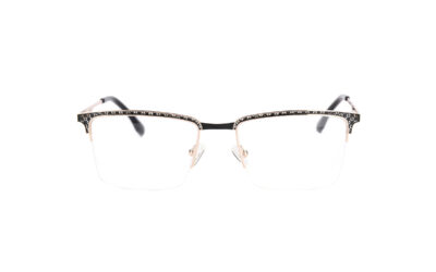 Black with Golden Full Rim
