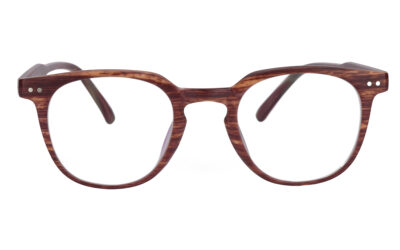 Wooden Brown Square Full Rim
