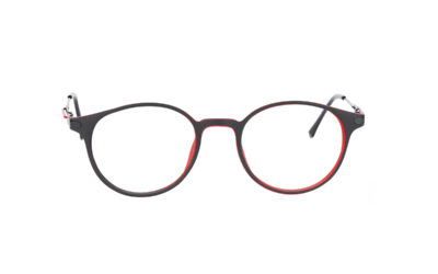 Red Black Round Full Rim