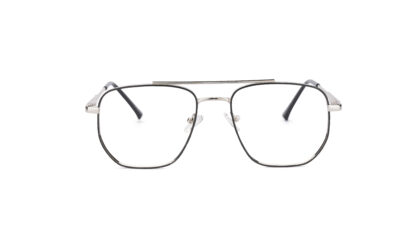 Metal Silver Black Full Rim