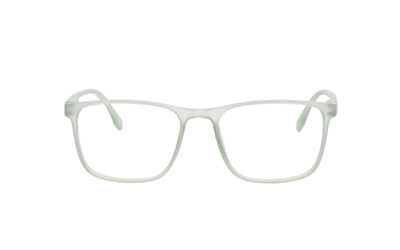 Green Matte Transparent Square Full Rim