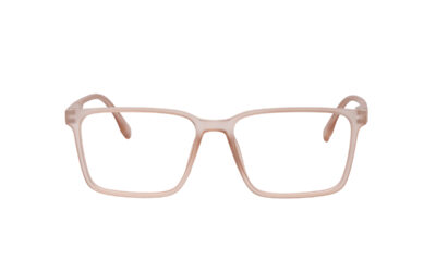 Peach Matte Transparent Square Full Rim
