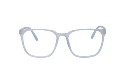 Blue Matte Transparent Wayfarer