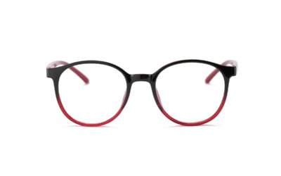 Black Red Round Full Rim