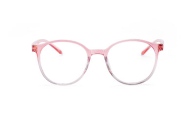 Pink Transparent Round Full Rim